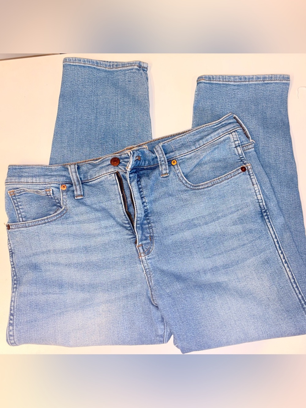 Madewell Light Wash Straight Leg Jeans Size 31P